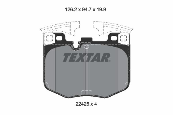 Set placute frana disc TEXTAR 2242501