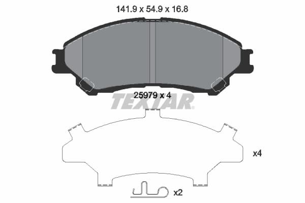 Set placute frana disc TEXTAR 2597901