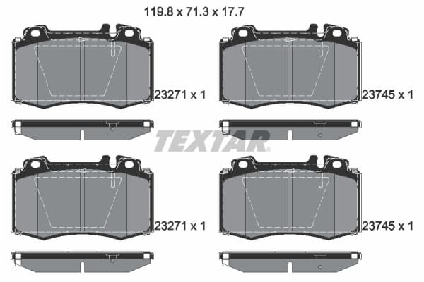 Set placute frana disc TEXTAR 2374502