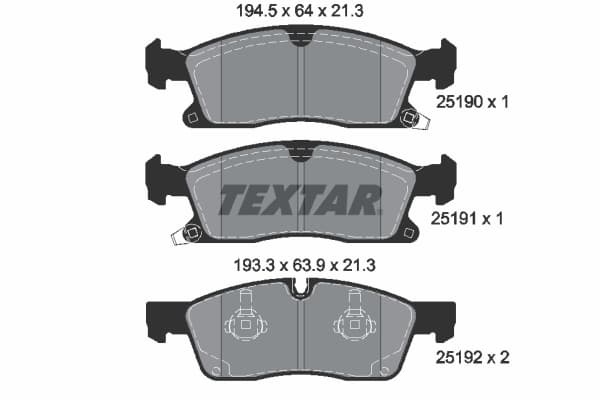 Set placute frana disc TEXTAR 2519001
