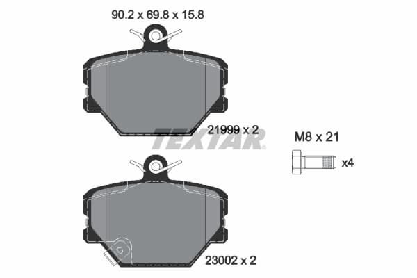 Set placute frana disc TEXTAR 2199901