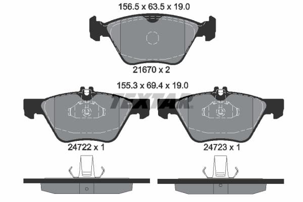 Set placute frana disc TEXTAR 2472201
