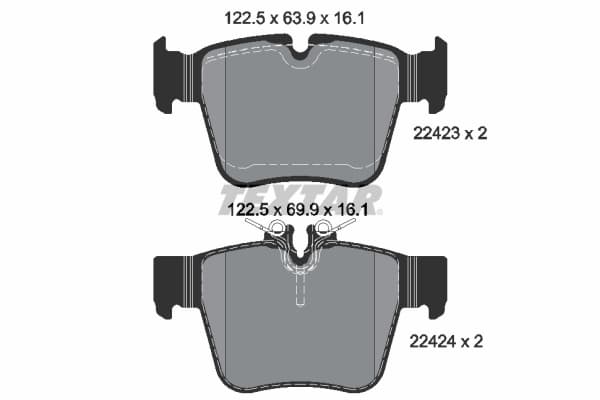 Set placute frana disc TEXTAR 2242301