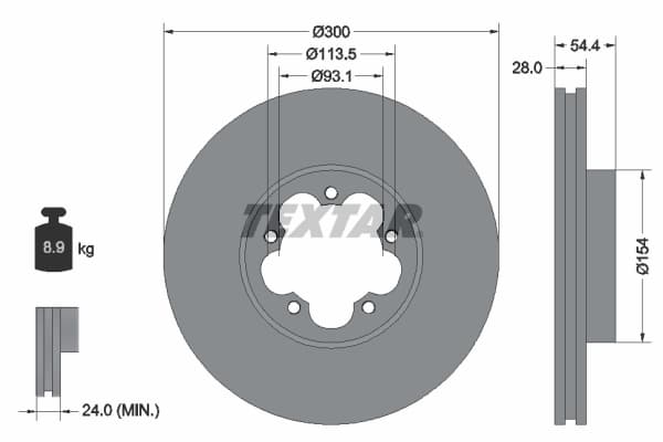 Disc frana TEXTAR 92231500