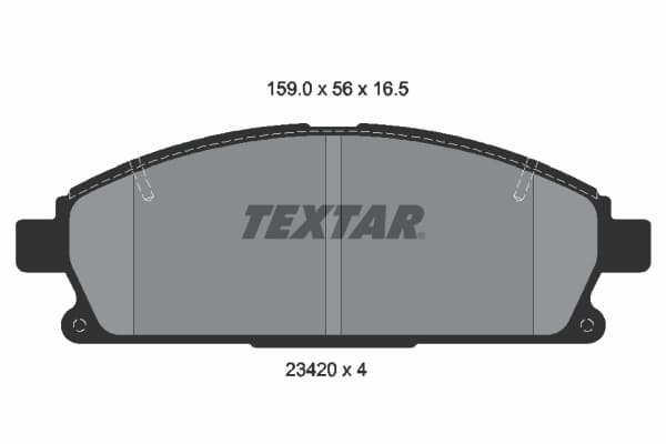 Set placute frana disc TEXTAR 2342004