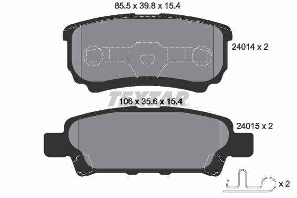 Set placute frana disc TEXTAR 2401401