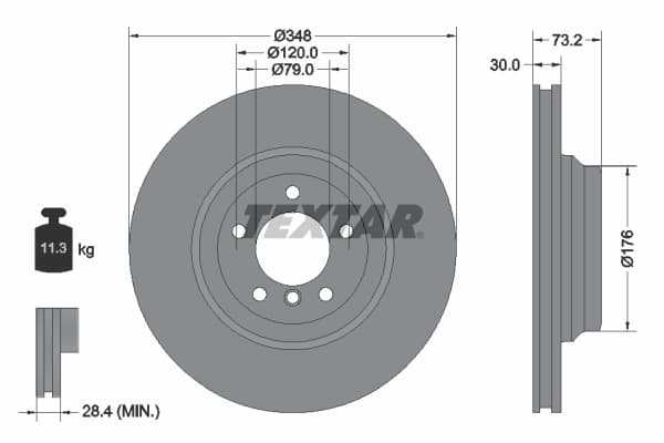 Disc frana TEXTAR 92155305