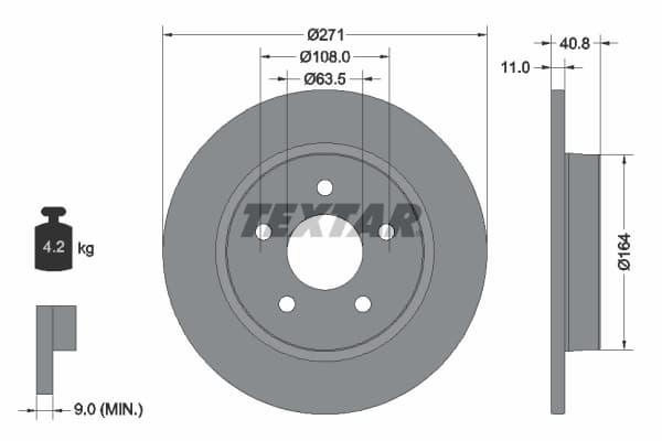 Disc frana TEXTAR 92239003