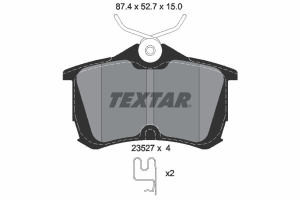 Set placute frana disc TEXTAR 2352701