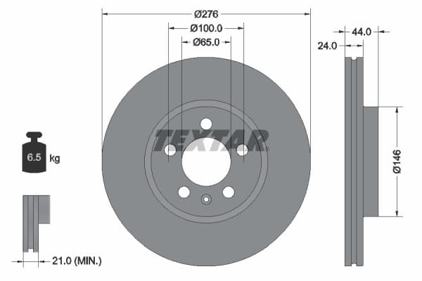 Disc frana TEXTAR 92313703