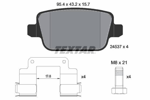 Set placute frana disc TEXTAR 2453702