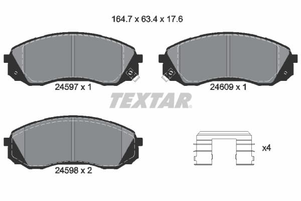 Set placute frana disc TEXTAR 2459701