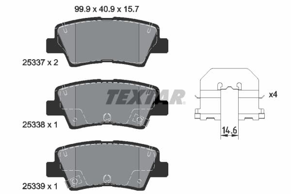 Set placute frana disc TEXTAR 2533701