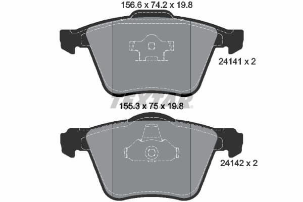 Set placute frana disc TEXTAR 2414101