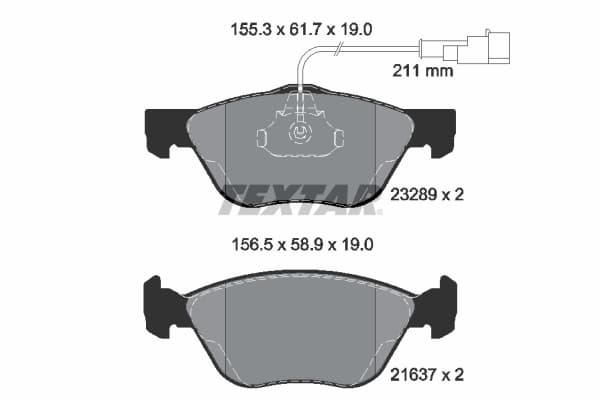Set placute frana disc TEXTAR 2328902