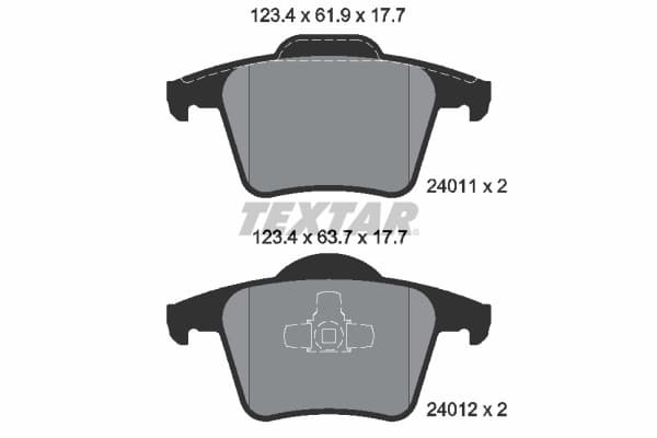 Set placute frana disc TEXTAR 2401101