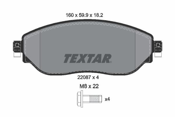 Set placute frana disc TEXTAR 2208701