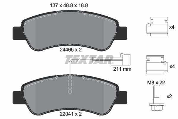 Set placute frana disc TEXTAR 2446503