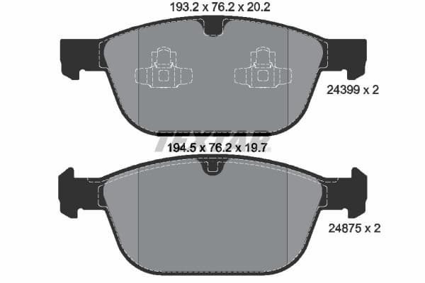 Set placute frana disc TEXTAR 2439901