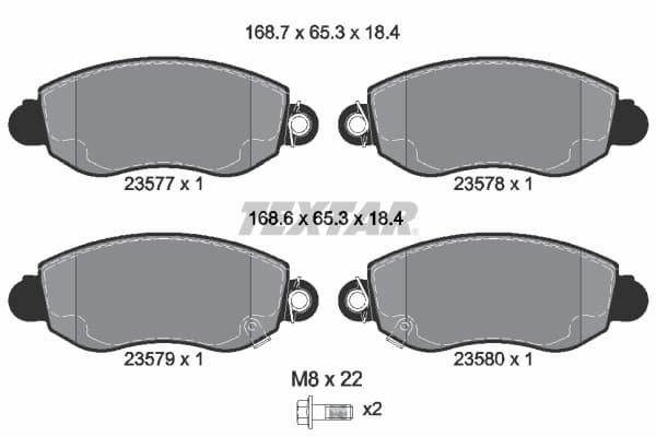 Set placute frana disc TEXTAR 2357701