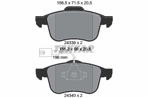 Set placute frana disc TEXTAR 2433901