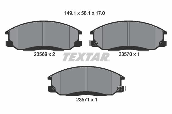 Set placute frana disc TEXTAR 2356901