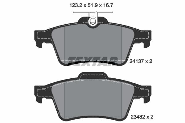 Set placute frana disc TEXTAR 2413701