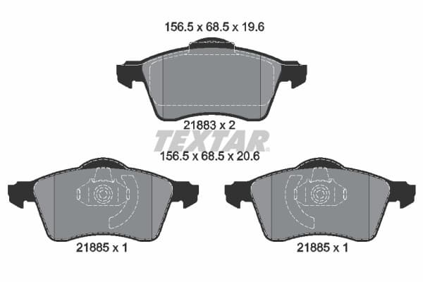 Set placute frana disc TEXTAR 2188302