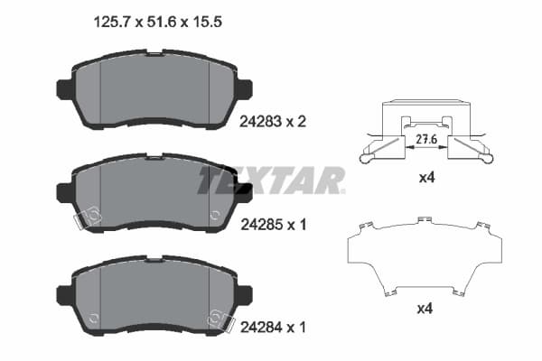 Set placute frana disc TEXTAR 2428303