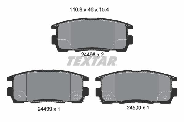Set placute frana disc TEXTAR 2449801