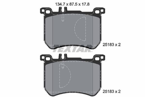 Set placute frana disc TEXTAR 2518301