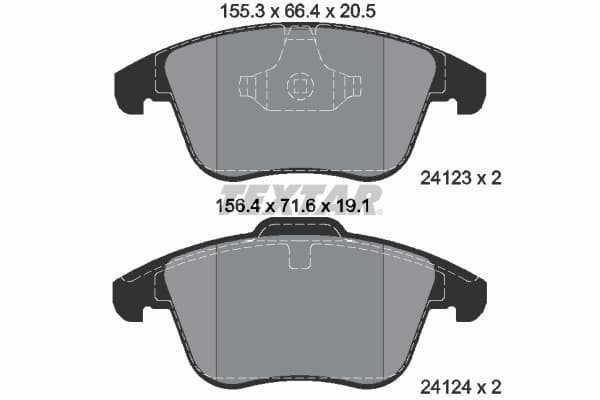 Set placute frana disc TEXTAR 2412301