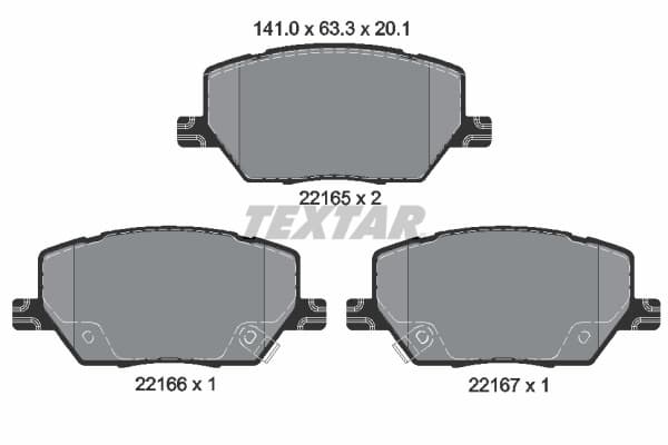 Set placute frana disc TEXTAR 2216501