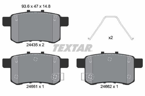 Set placute frana disc TEXTAR 2443501