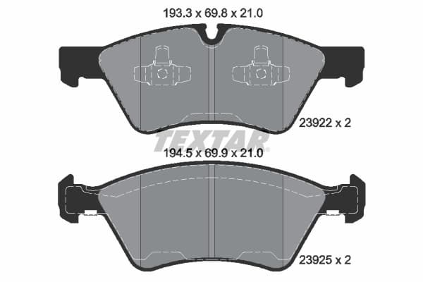 Set placute frana disc TEXTAR 2392201