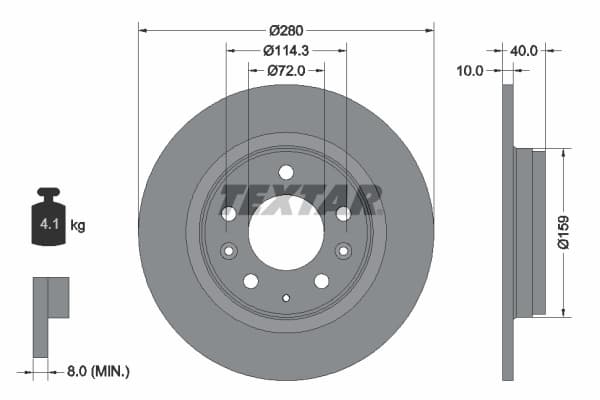 Disc frana TEXTAR 92125603