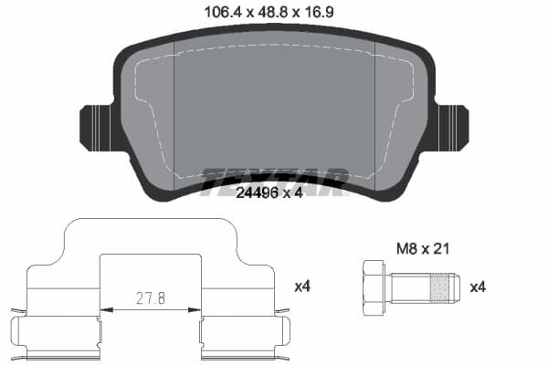Set placute frana disc TEXTAR 2449601