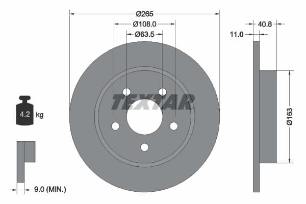 Disc frana TEXTAR 92133703