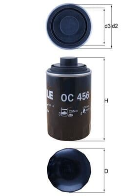 Filtru ulei MAHLE OC 456