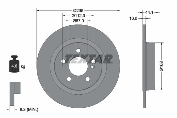 Disc frana TEXTAR 92254903