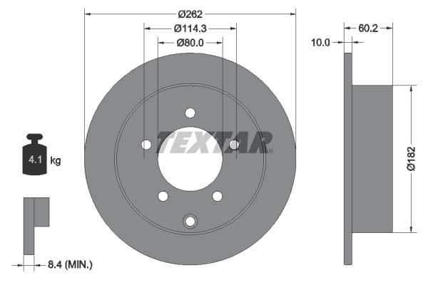 Disc frana TEXTAR 92227403