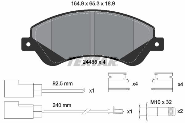 Set placute frana disc TEXTAR 2448501