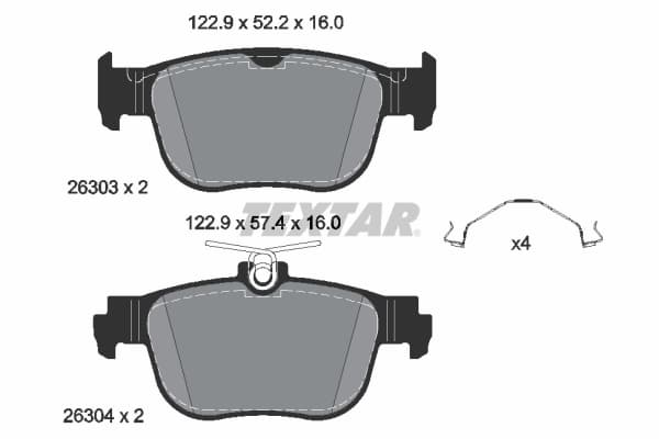 Set placute frana disc TEXTAR 2630301