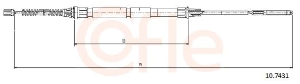 Cablu, frana de parcare COFLE 10.7431