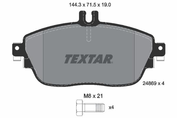 Set placute frana disc TEXTAR 2486901