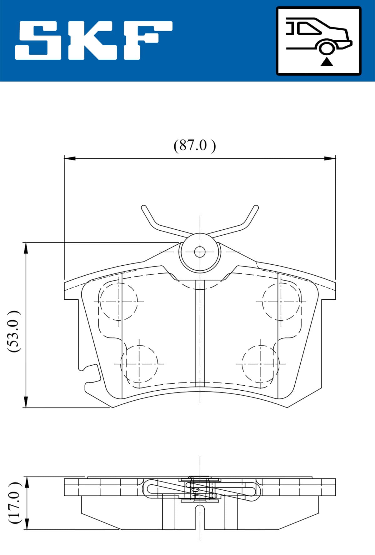 Set placute frana disc SKF VKBP 90440 E