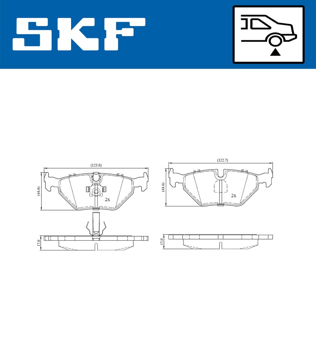 Set placute frana disc SKF VKBP 90218
