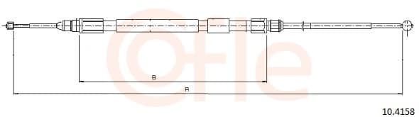 Cablu, frana de parcare COFLE 10.4158