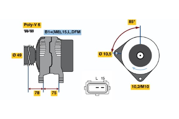 Generator / Alternator BOSCH 0 986 041 810