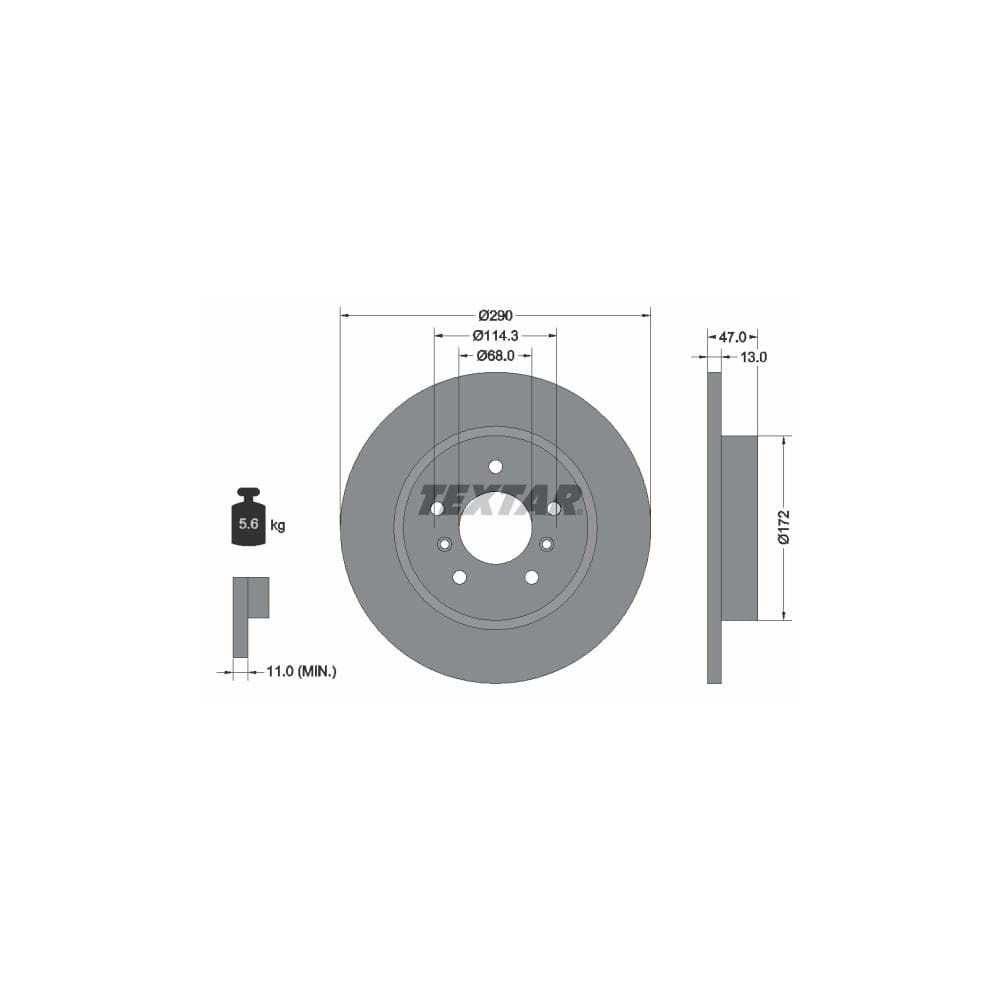 Disc frana TEXTAR 92274003